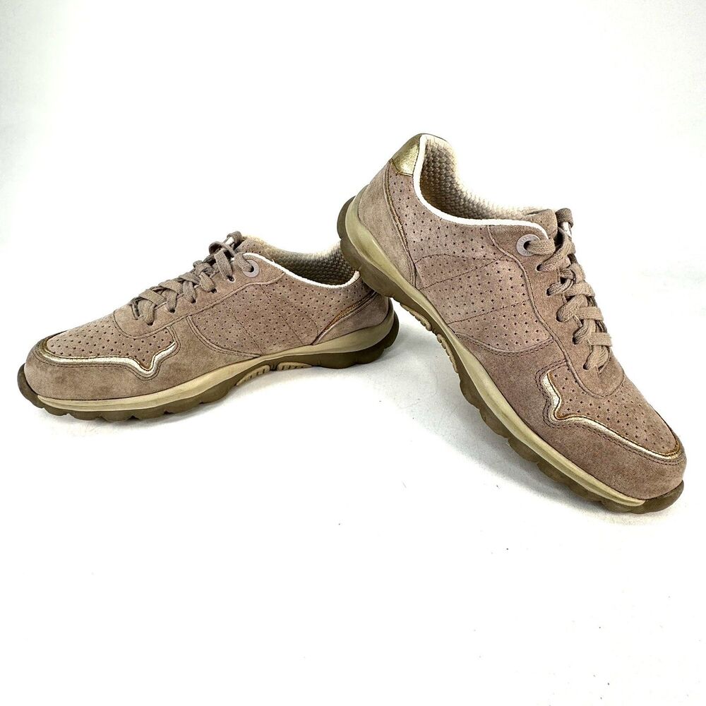 Taos Womens Lifestyle Tan Suede Comfort Cushioned Sneaker Shoes Size US 9.5
